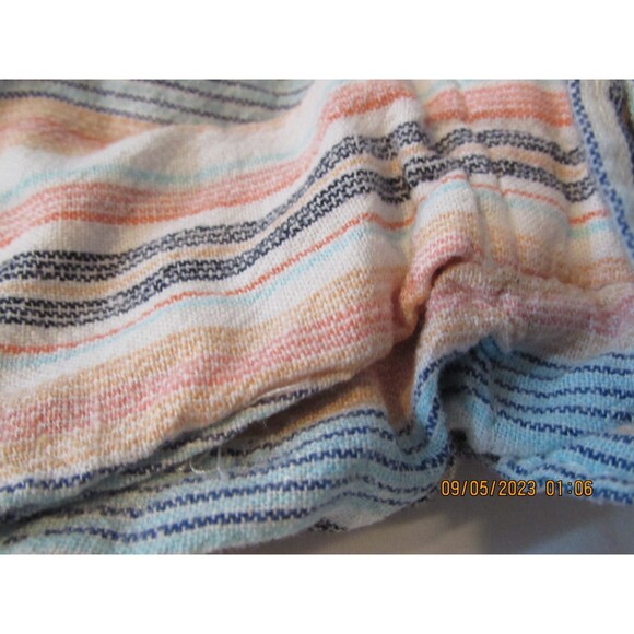 ZAC & RACHEL WOMEN'S CAPRI PANTS SIZE M LINEN BLEND PAPER BAG WAIST TIE - Picture 5 of 9